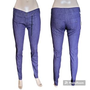 NWT Y2K Miss Sixty Italy Super Low Rise Skinny Jeans Purple 28